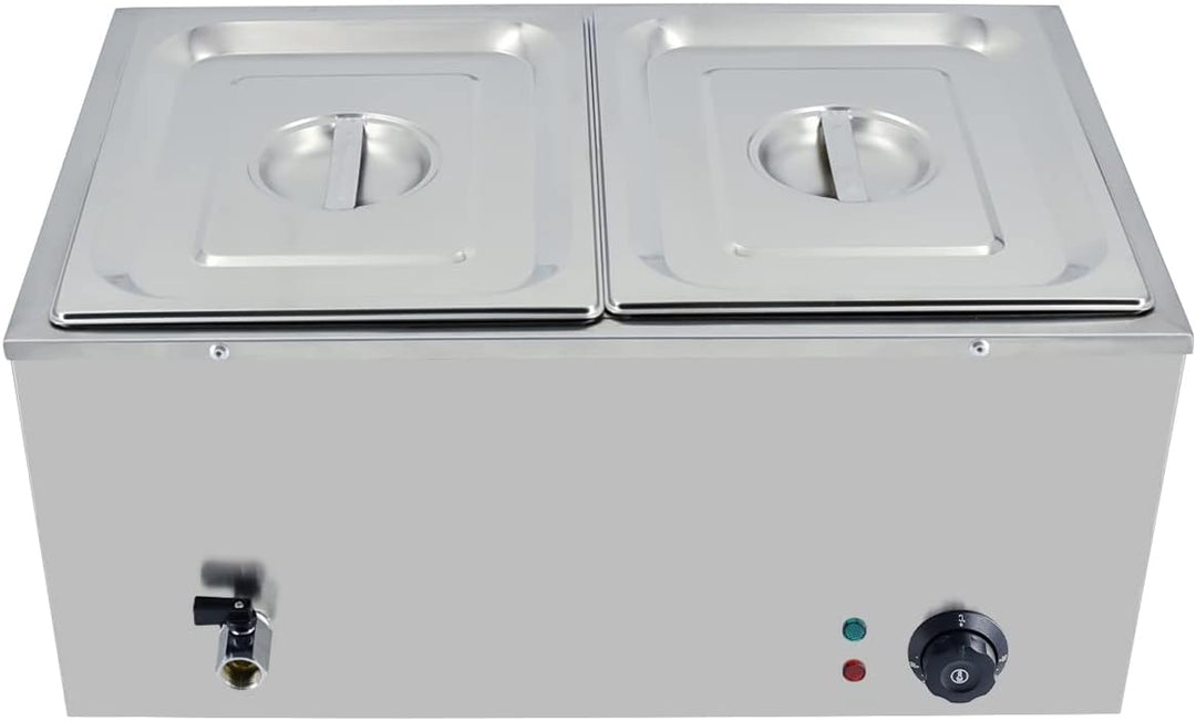 TAIMIKO Elektrisches Wasserbad aus Edelstahl, 220 – 240 V, 1500 W, Kommerziell Speisewärmer, Bain Ma