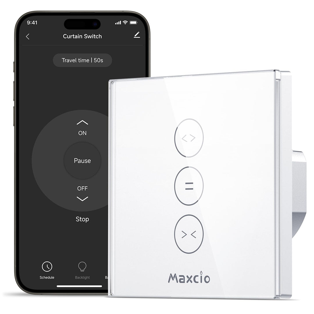 Maxcio Wlan Rolladenschalter, Rolladen Zeitschaltuhr Kompatibel mit Alexa & Google Home, Smart Schal