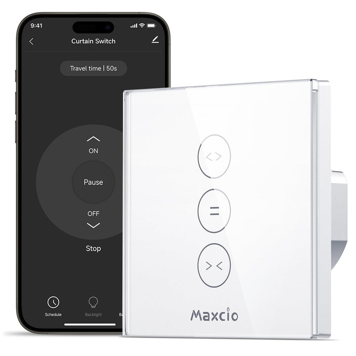 Maxcio Wlan Rolladenschalter, Rolladen Zeitschaltuhr Kompatibel mit Alexa & Google Home, Smart Schal