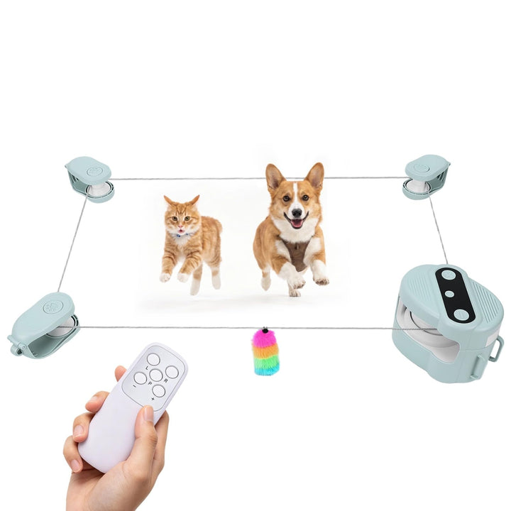 Interaktives Katzenspielzeug Elektrisch mit Fernbedienung, Automatisches Katzenlaufband mit 4 Geschw