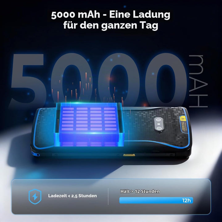MUNBYN Android Barcode Scanner, PDA Inventar QR Scanner, Android 10, 2D 1D Barcode Scanner, 3+32G, t