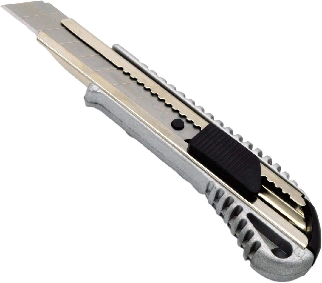 THR Industrieprodukte 5 Stück Alu Profi Cuttermesser THR Druckguss Teppichmesser 18mm Abbrechklinge