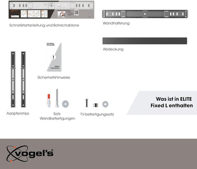 Vogel's Elite TVM 5605 Extrem Flache Premium TV-Wandhalterung für 40-100 Zoll Fernseher | Bis 100 kg