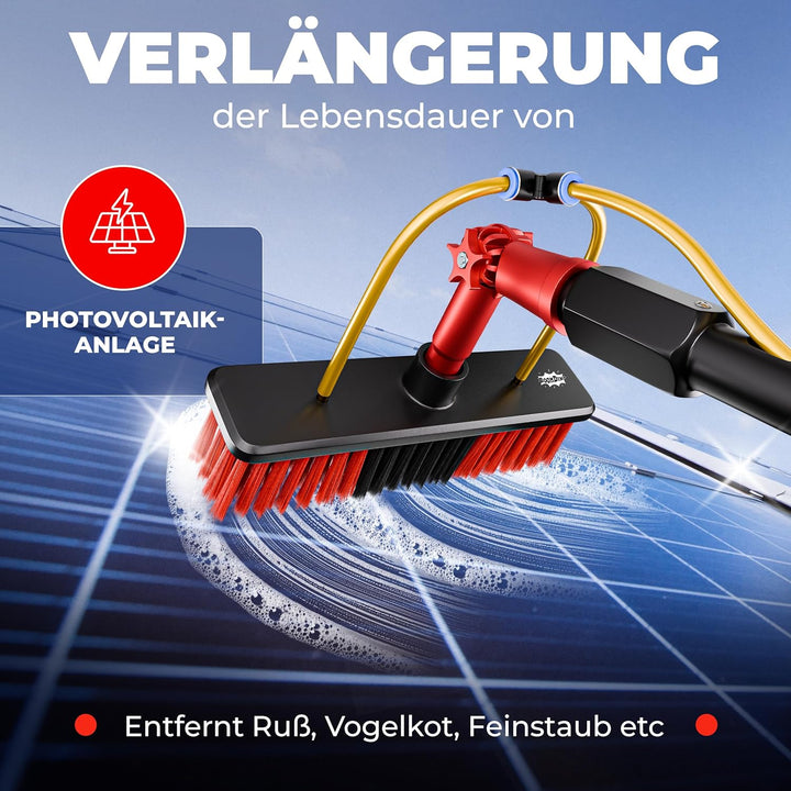 Waschbürste mit Teleskopstiel 7 Meter ausziehbar zur Reinigung von Solaranlage Terrassenüberdachung