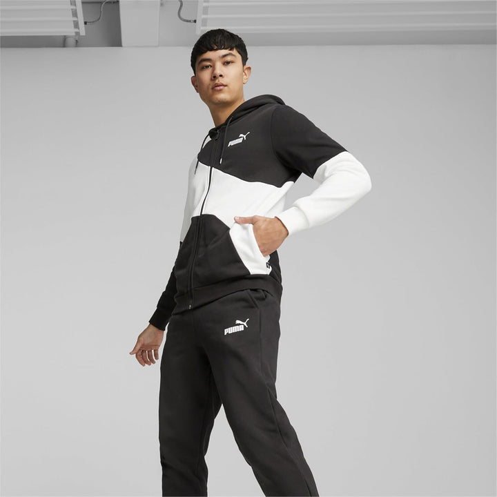 PUMA Herren Power Cat Sweat Suit Trainingsanzug, Puma Schwarz