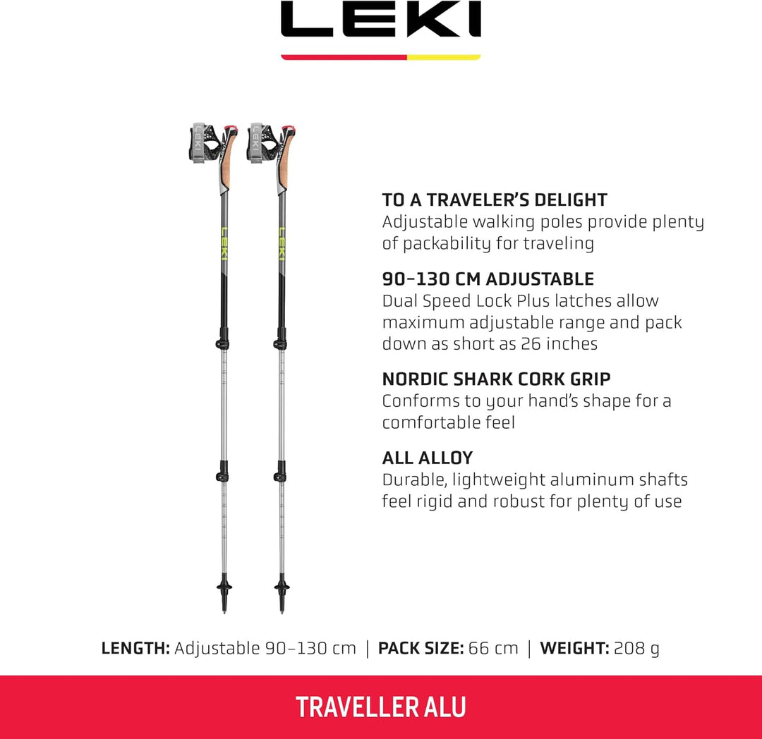 LEKI Passion Stöcke 90-130cm black-silvergray-neonyellow, 90-130cm black-silvergray-neonyellow