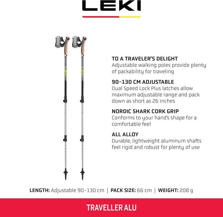 LEKI Passion Stöcke 90-130cm black-silvergray-neonyellow, 90-130cm black-silvergray-neonyellow