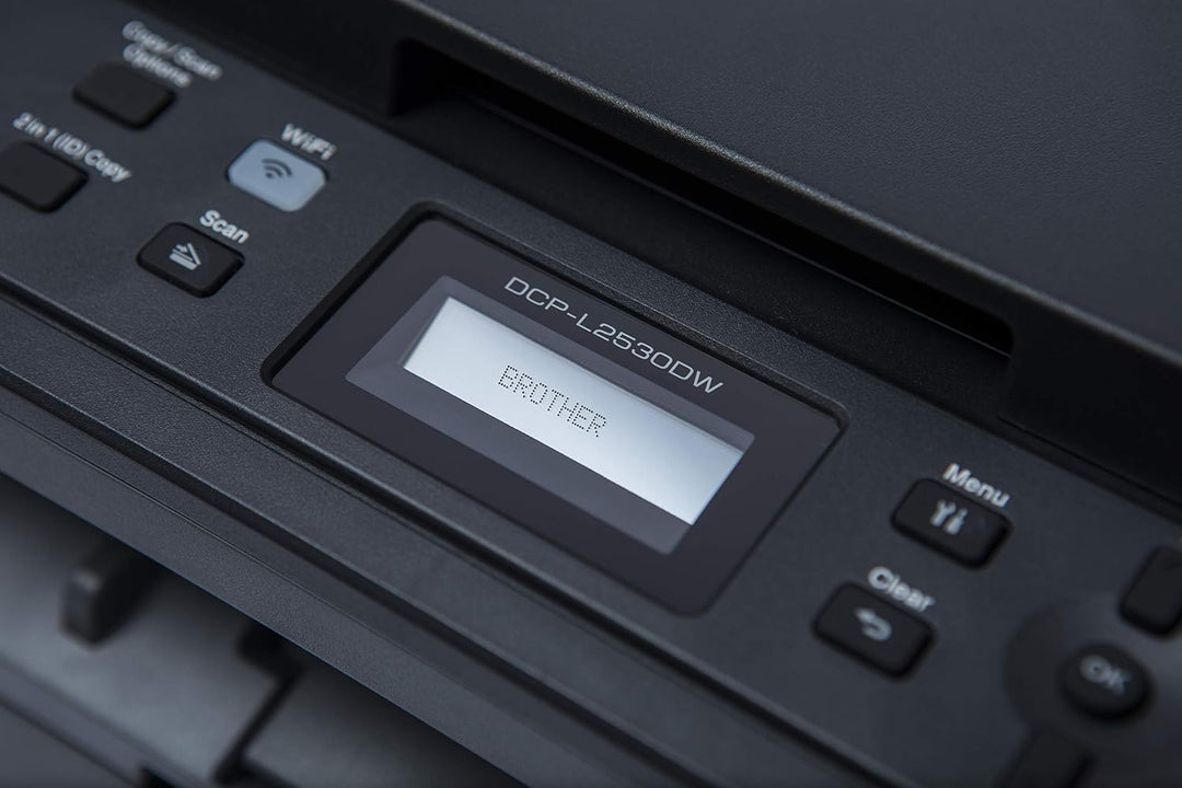 Brother DCP-L2530DW Kompaktes 3-in-1 S/W-Multifunktionsgerät (30 Seiten/Min.,64MB,Drucken,Scannen,Ko