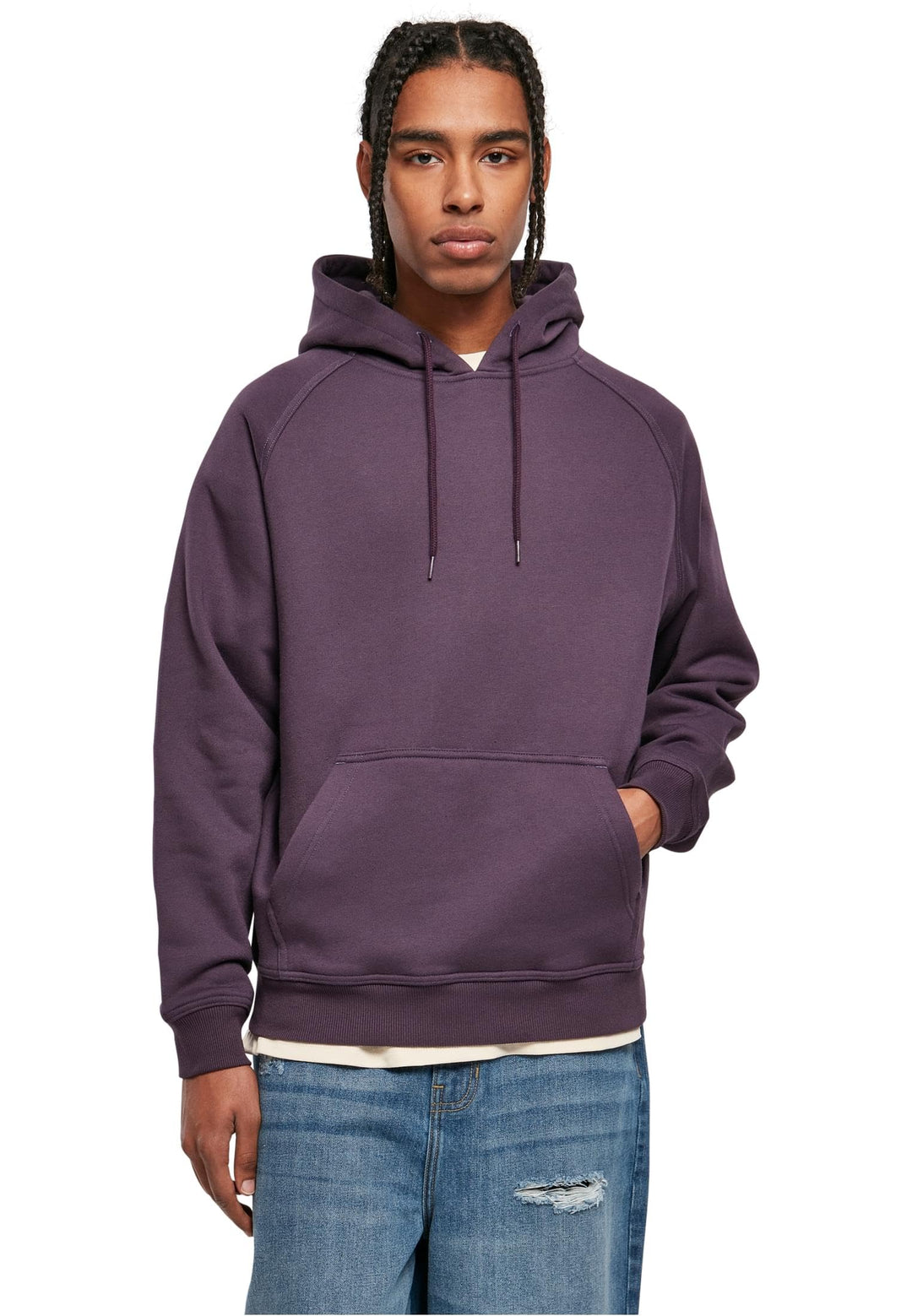 Urban Classics Herren Blank Hoody XS Purplenight, XS Purplenight