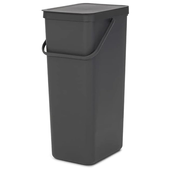 Brabantia Recyclingeimer Sort & GO 40 L Grau Grey 40 Liter Mülleimer, Grey 40 Liter Mülleimer