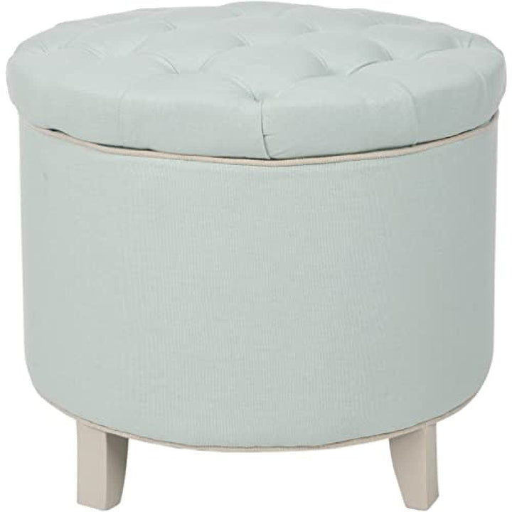 SAFAVIEH Gepolstert Hocker, Rotkehlchen-Ei-Blau, 55 X 55 X 50, Blau