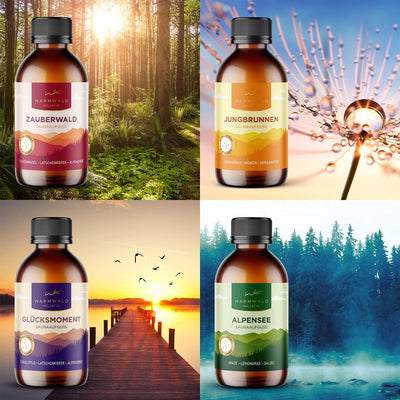 Warmwald - Saunaaufguss - Sauna Aufgussmittel mit natürlichen ätherischen Ölen - Saunaöl - Saunaduft