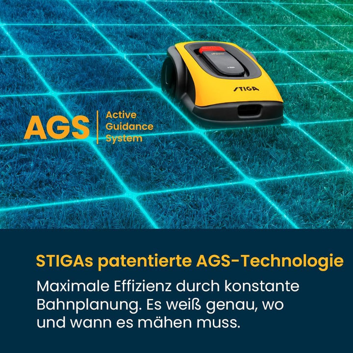 STIGA A1500 Autonomer Rasenmäher Roboter. Mähroboter ohne Begrenzungskabel (max. 2500m²). App-Steuer