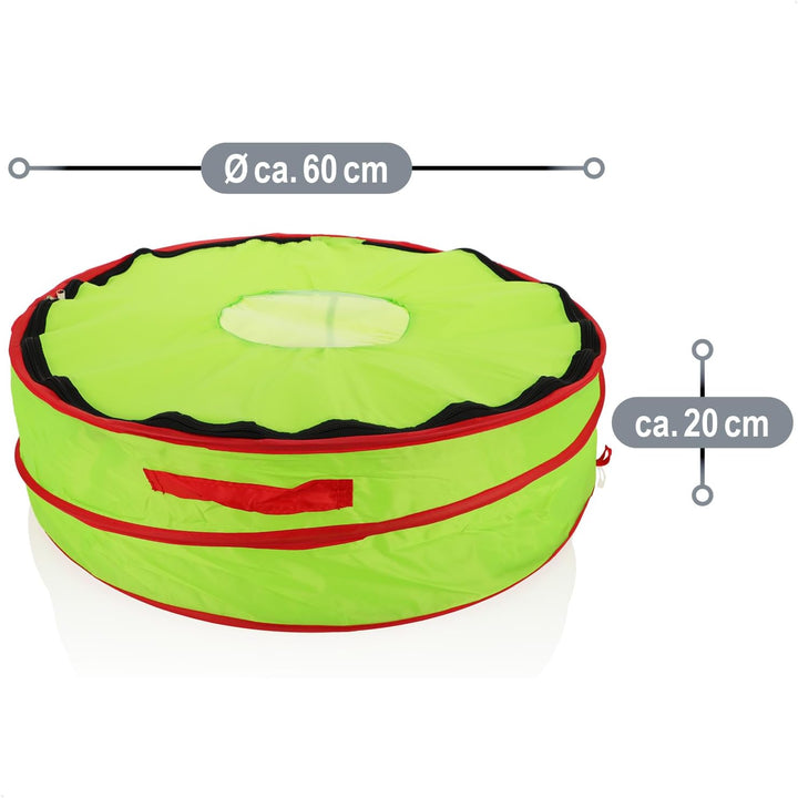 com-four® Aufbewahrungstasche XL mit Sichtfenster - grosse Schutzhülle für Kränze mit Tragegriff und