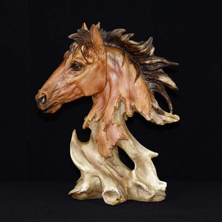IM Derko Figur Pferdebüste Büste Pferd braun Sammlerfigur Dekoration Western Saloon Indianer Pferdef