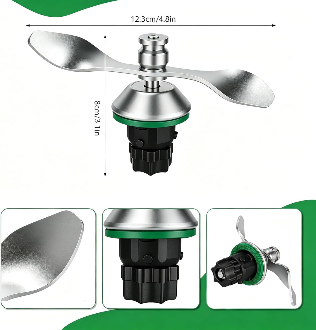 SelfTek Teigmesser für Thermomix TM7 TM6 TM5 - Edelstahl Teigmesser Ersatz für Thermomix, Sanftes Kn