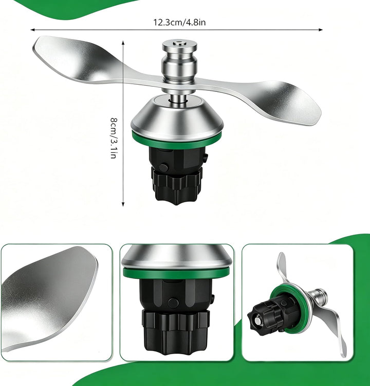 SelfTek Teigmesser für Thermomix TM7 TM6 TM5 - Edelstahl Teigmesser Ersatz für Thermomix, Sanftes Kn