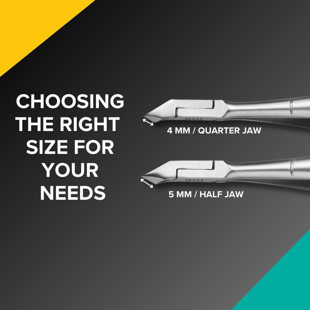 Rui Smiths Nagelhautzange, Profi-Edelstahl, Japanischer Griff, Mirror Finish, Doppelfeder, 5 mm Back