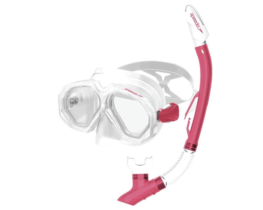 Speedo Unisex Kinder Leisure Adult Dual Lenses Combo Schwimmbrille Einheitsgrösse Klar / Rot, Einhei