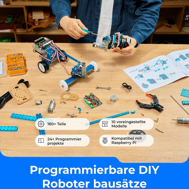 Makeblock mBot Ultimate Roboter Bauen 10 in 1, 160+ Mechanische Bauteile Module für Programmierung E