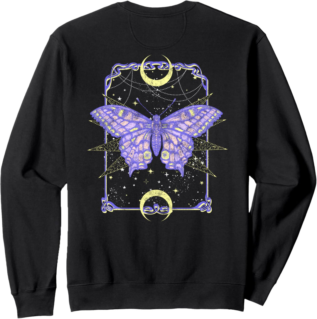 Celestial Butterfly Tarot Card Front & Back Sweatshirt