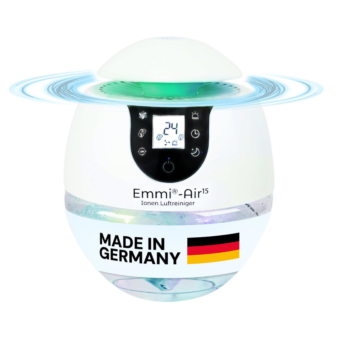 Emmi®-Air Ionen Luftreiniger fördert das Frische Gefühl – Raumluft dauerhaft säubern gegen Staub, Ba