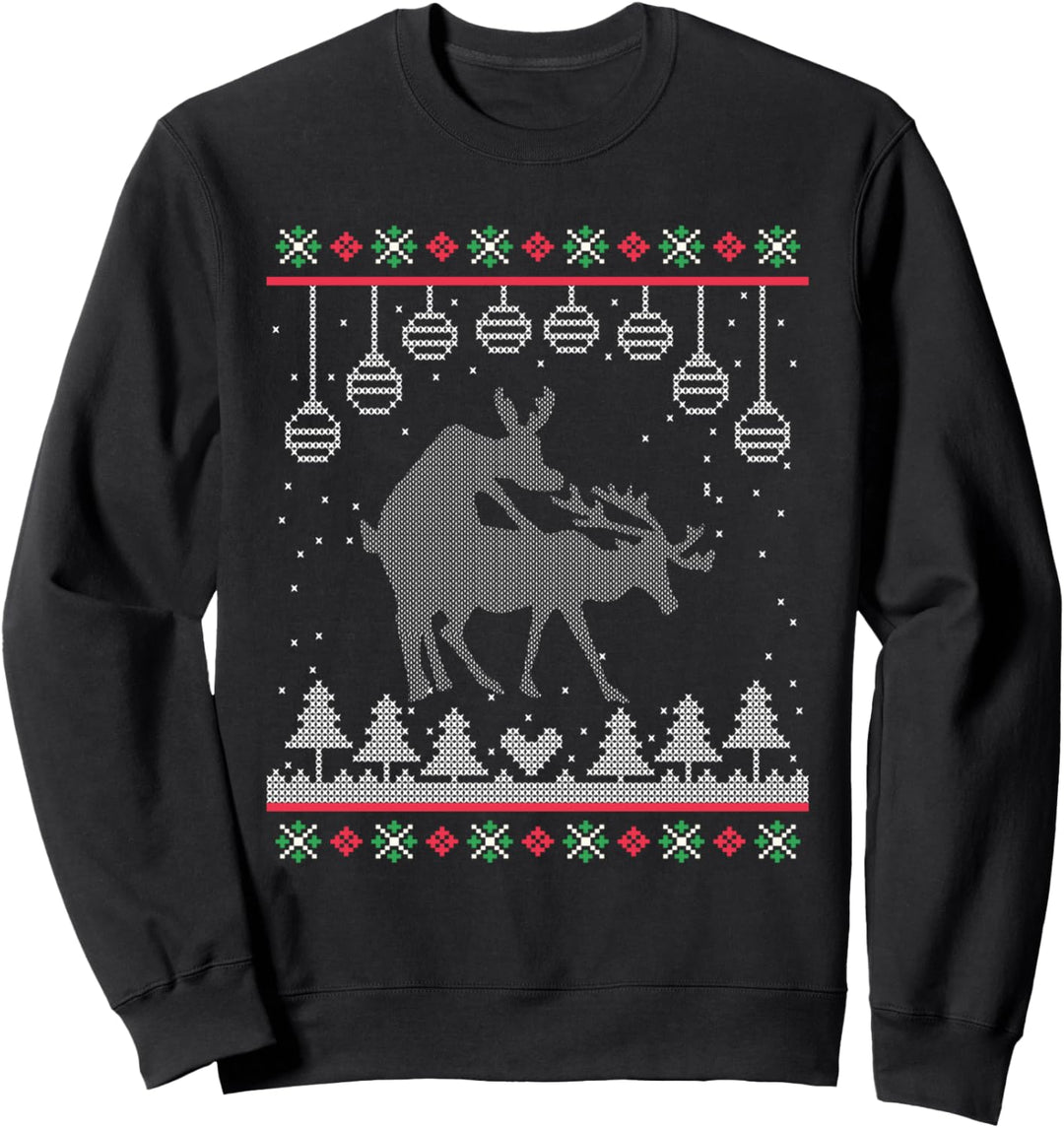 Humping Reindeer Christmas Funny Adult Humour Sweatshirt