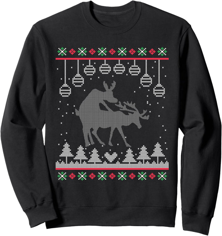 Humping Reindeer Christmas Funny Adult Humour Sweatshirt
