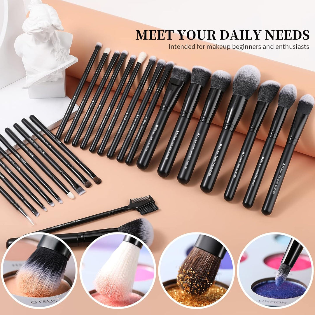 DUcare Pinselset Makeup 27 Stücke Professional Make up Matte Premium Hair Kabuki Foundation Pinsel B