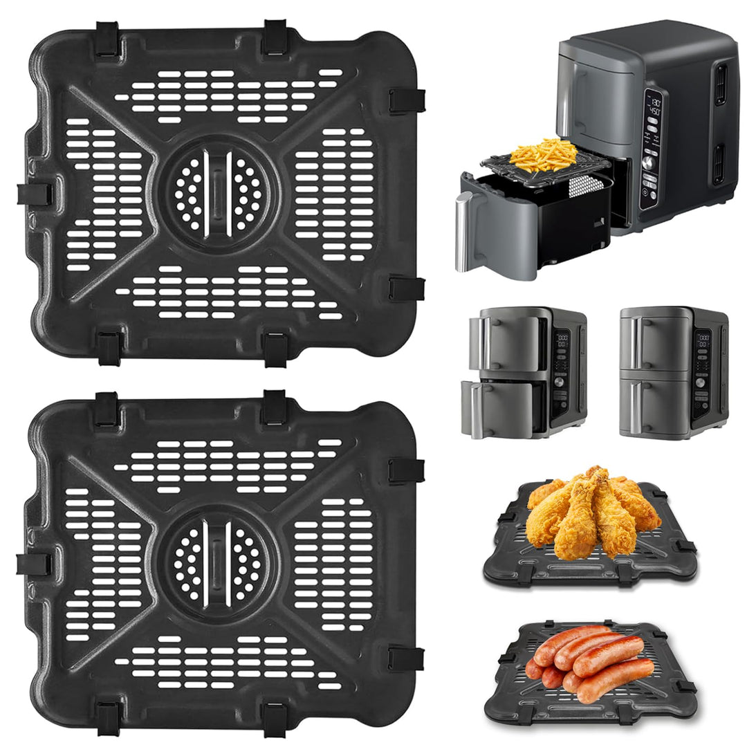GCQ Air Fryer Grillpfanne für Ninja SL400UK 9,5l SL300UK 7,6l Double Stack XL 2-Korb-Heissluftfritte