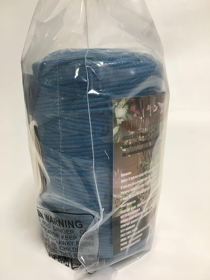 Makramee Garn 3 mm x 300 m, Natürliches Makramee, Baumwollgarn Macrame Cord, Baumwollkordel Wird Ver
