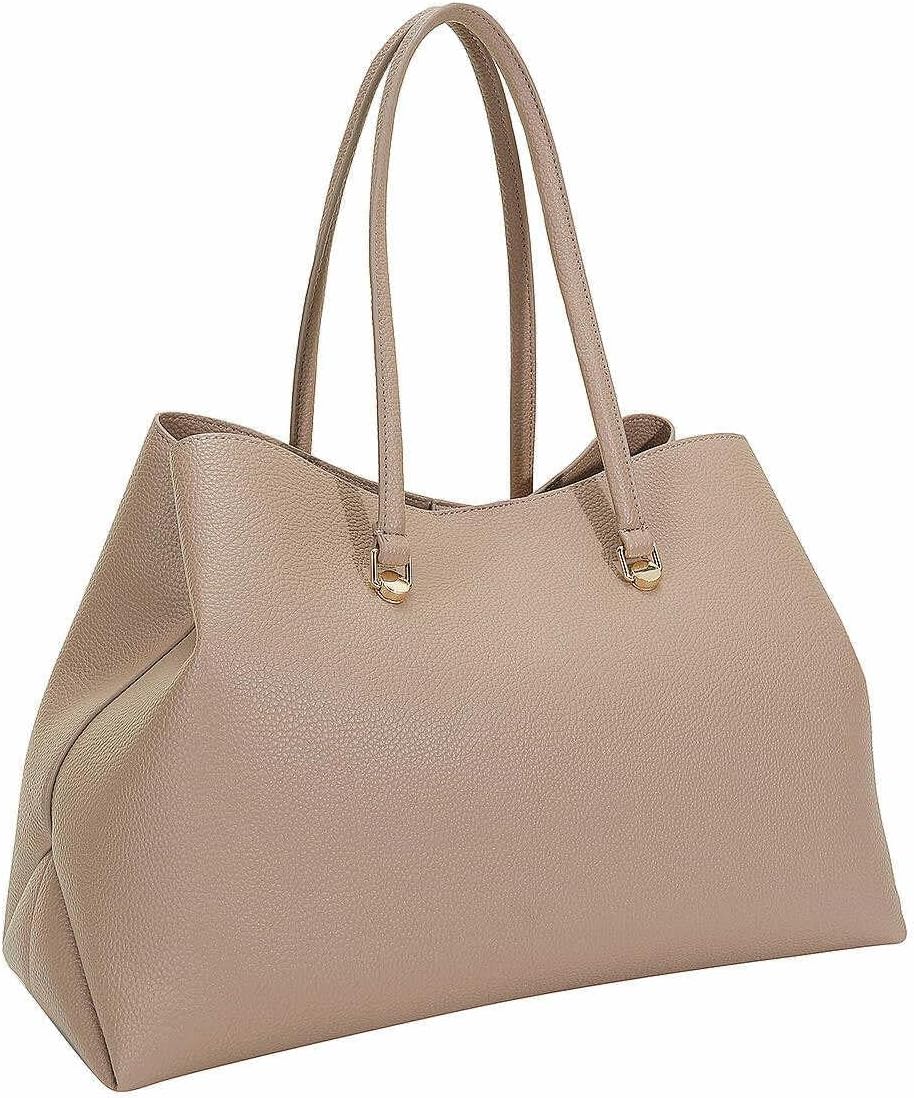 Tommy Hilfiger Damen Tasche TH Emblem Workbag mit Reissverschluss Oat Milk, Oat Milk