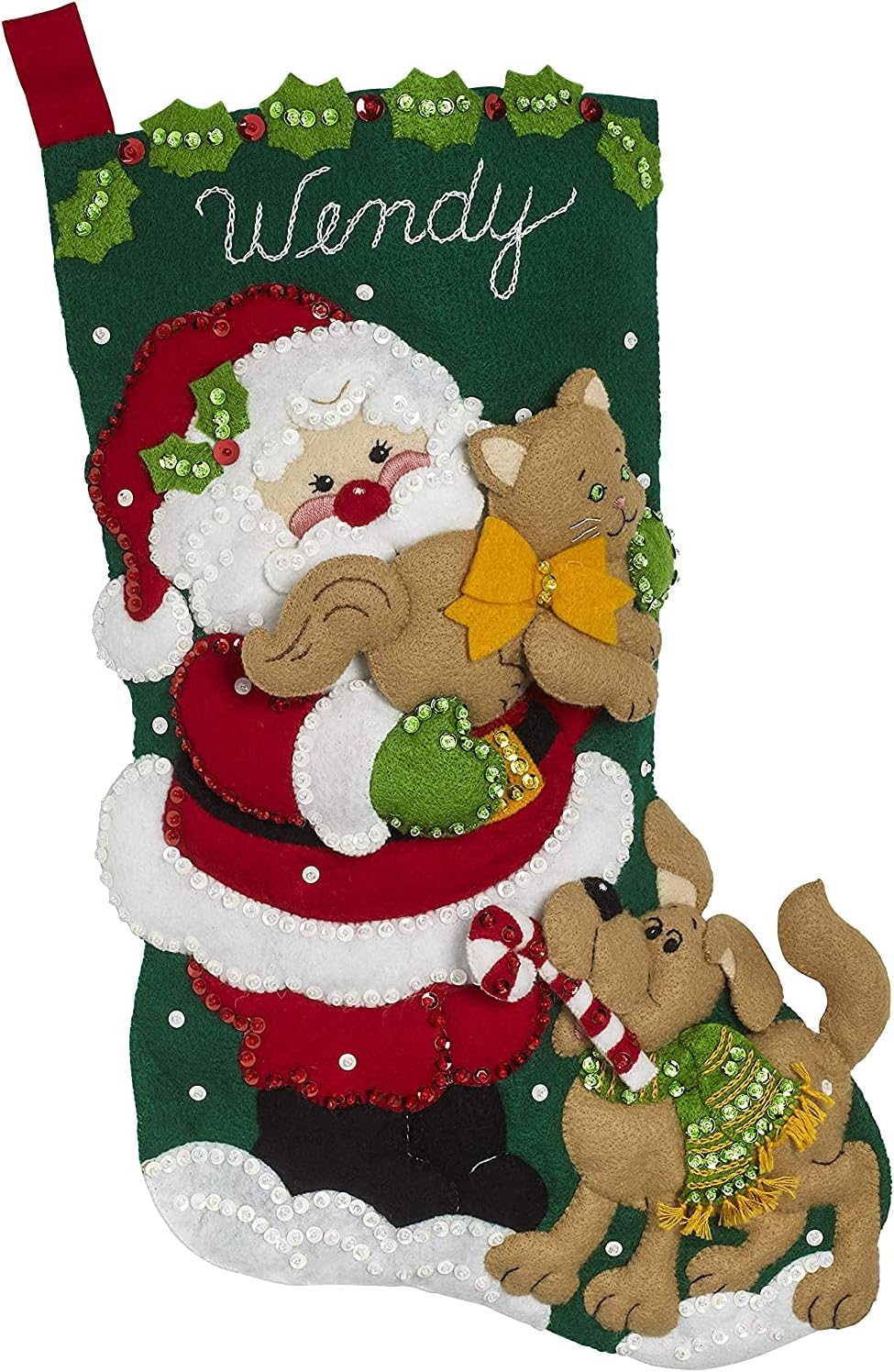 Bucilla Filzapplikationsset mit Weihnachtsmann-Motiv Bester Freund des Weihnachtsmannes, Bester Freu