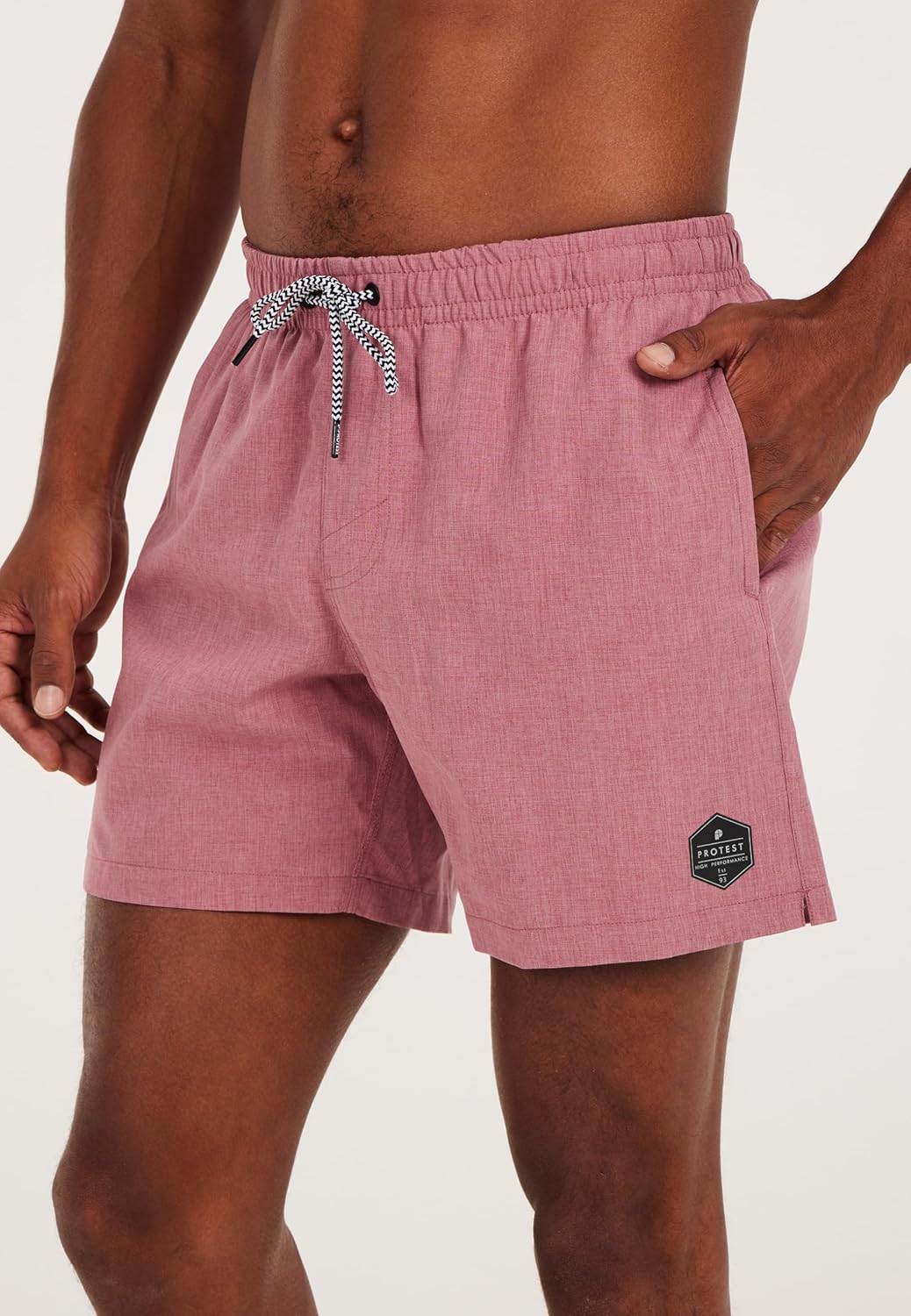 Protest Herren Badeshorts Davey M Deco Pink, M Deco Pink