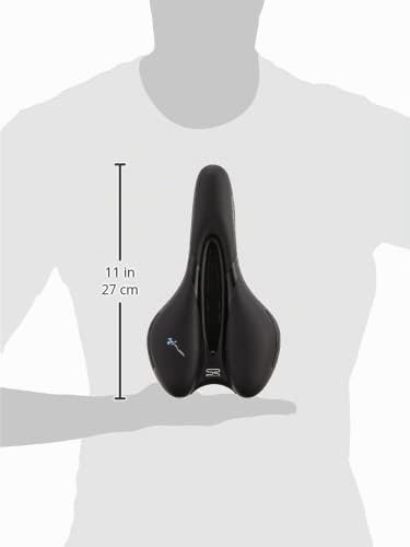 Selle Royal Atem Sport Athletic Sattel für Herren 25,6 x 22,7 cm Schwarz, 25,6 x 22,7 cm Schwarz