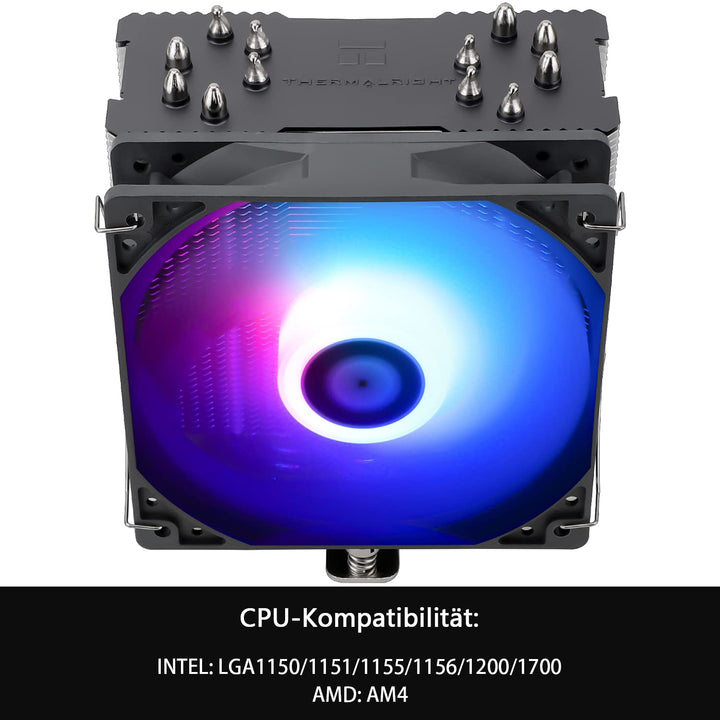 Thermalright BA120 ARGB CPU-Luftkühler, 6 Heatpipes, TL-C12CG-S PWM Leiser Lüfter CPU-Kühler mit S-F