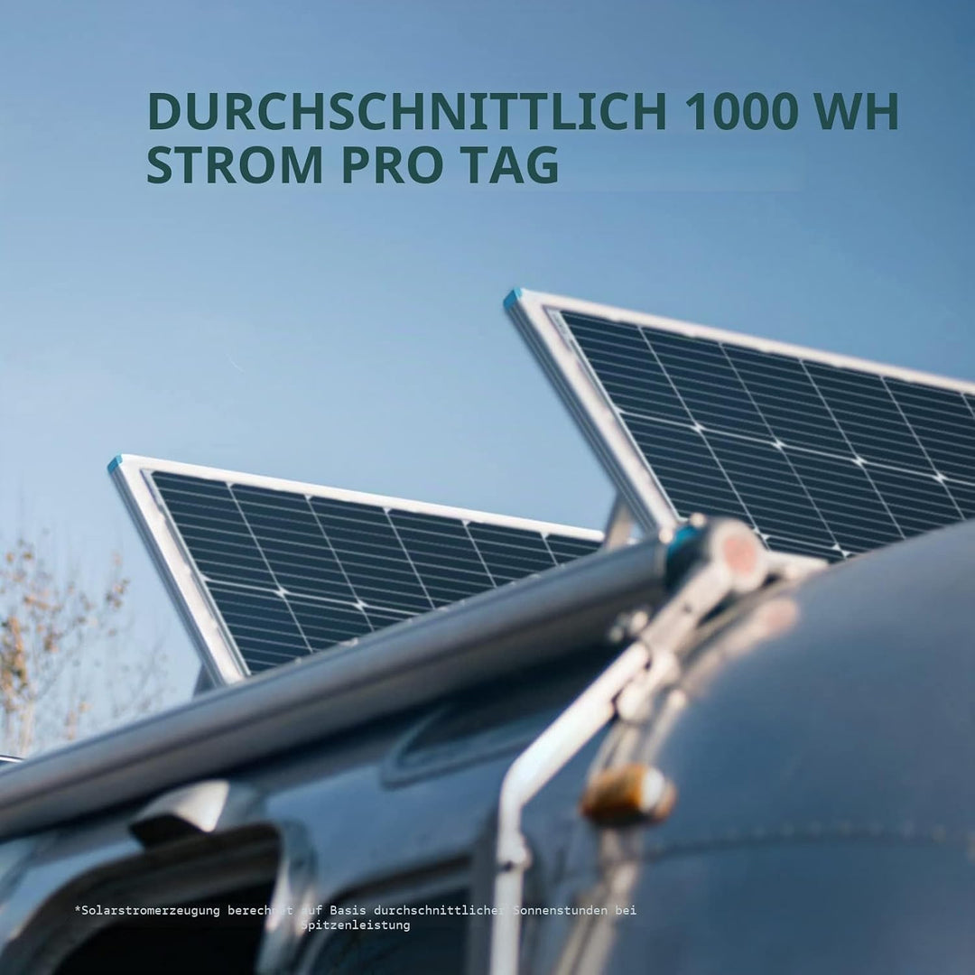 Renogy 12V 1kwh Solaranlage, Inselanlage Solar Set mit 200W 12V Monokristallin Solarmodul, 30A Solar