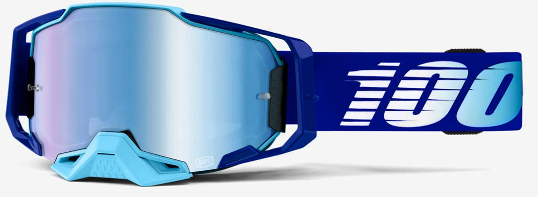 100% ARMEGA Goggle Royal, Blau Spiegellinse, Erwachsene, Blau
