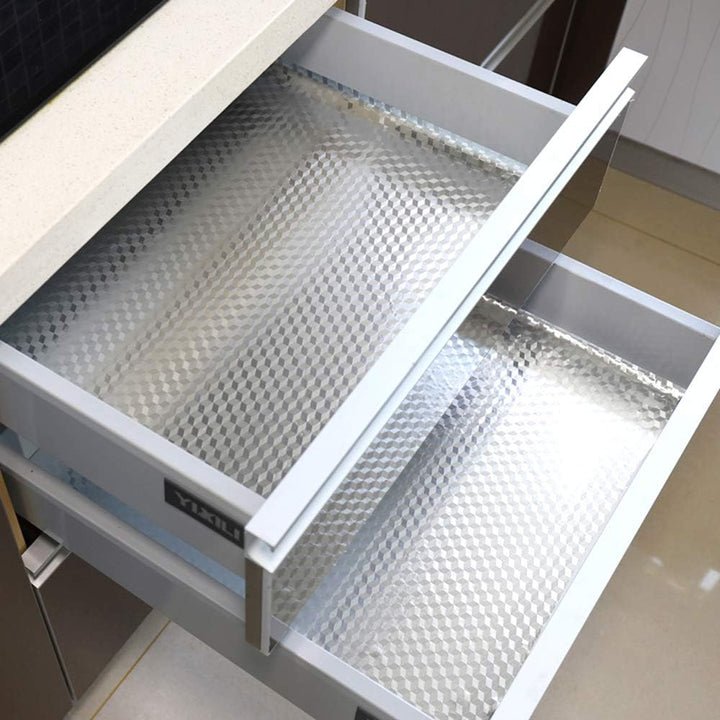Livelynine 40CMX10M Klebefolie Silber Selbstklebend Hitzebeständig Folie Silberfolie Selbstklebende