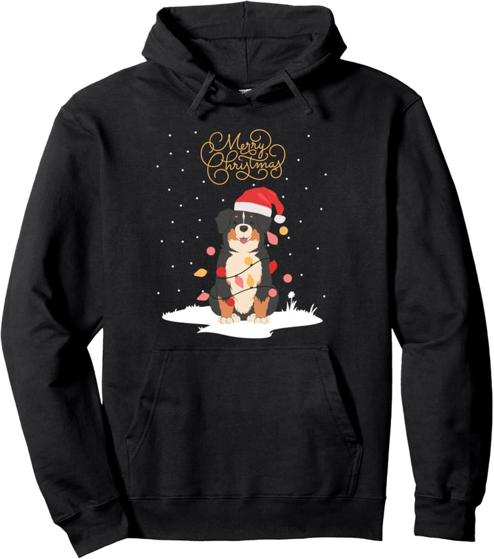 Berner Sennenhund Merry Christmas Bernese Xmas Weihnachts Pullover Hoodie