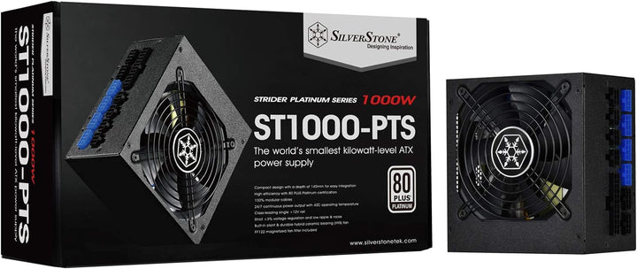 Silverstone Sst-ST1000-PTS - Strider Platinum Serie, 1000W 80 Plus Platinum ATX Flüsterleises PC-Net