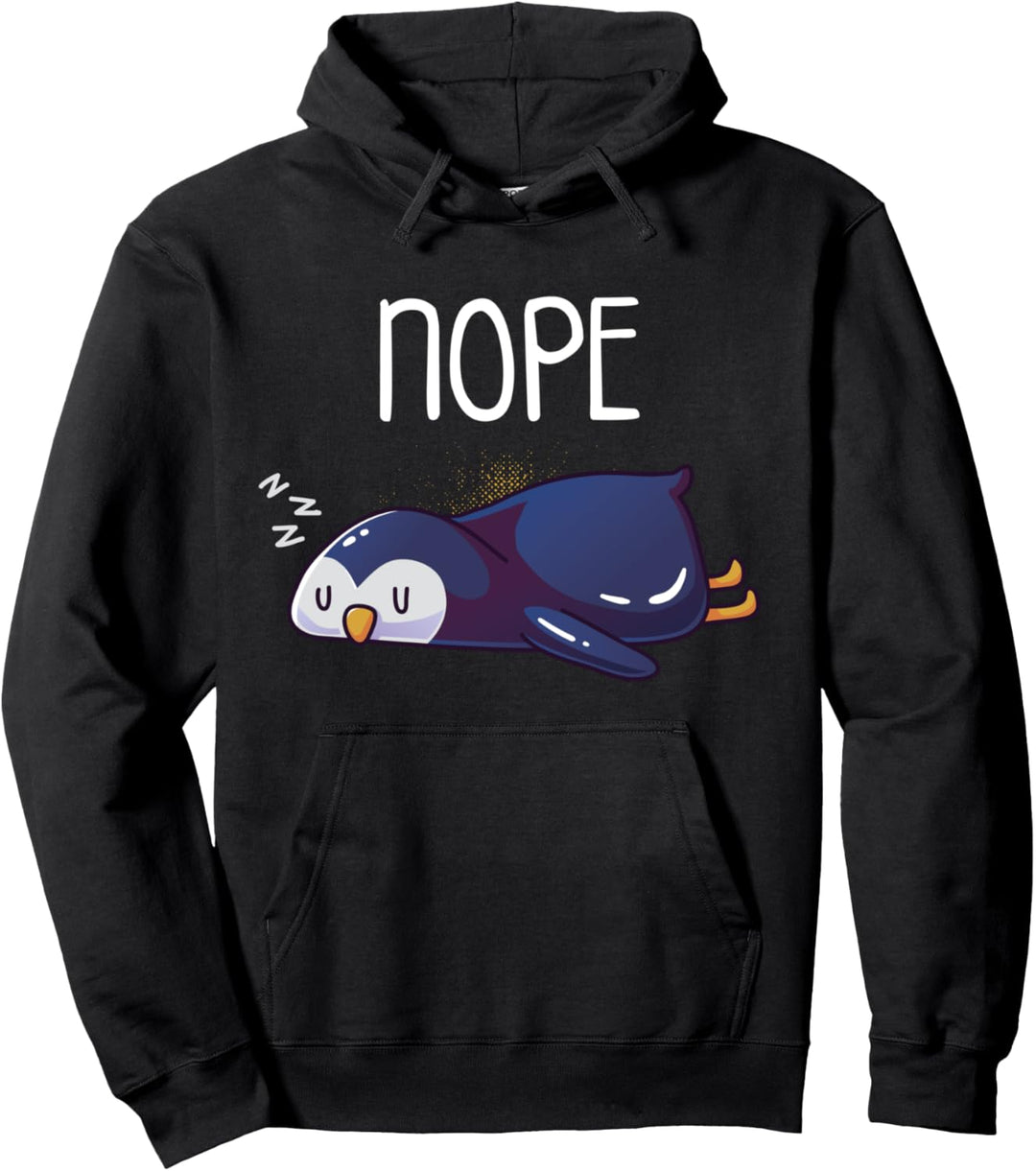 Nope Not Today Schlafender Pinguin Schlaf Pinguine Schlafen Pullover Hoodie
