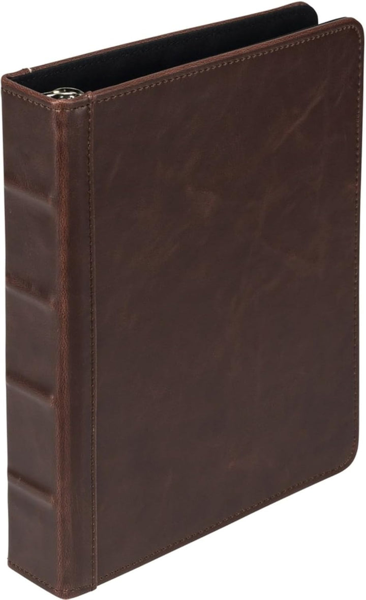 Samsill, SAM15337, Vintage Jr. 1" Round Ring Hardback Binder, 1 Each, Dark Brown Dark Brown 9 2/5\"