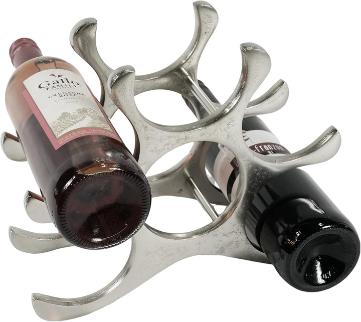 MichaelNoll Weinregal Flaschenregal Aluminium Silber Luxus - Weinständer, Regal für Flaschen Modern