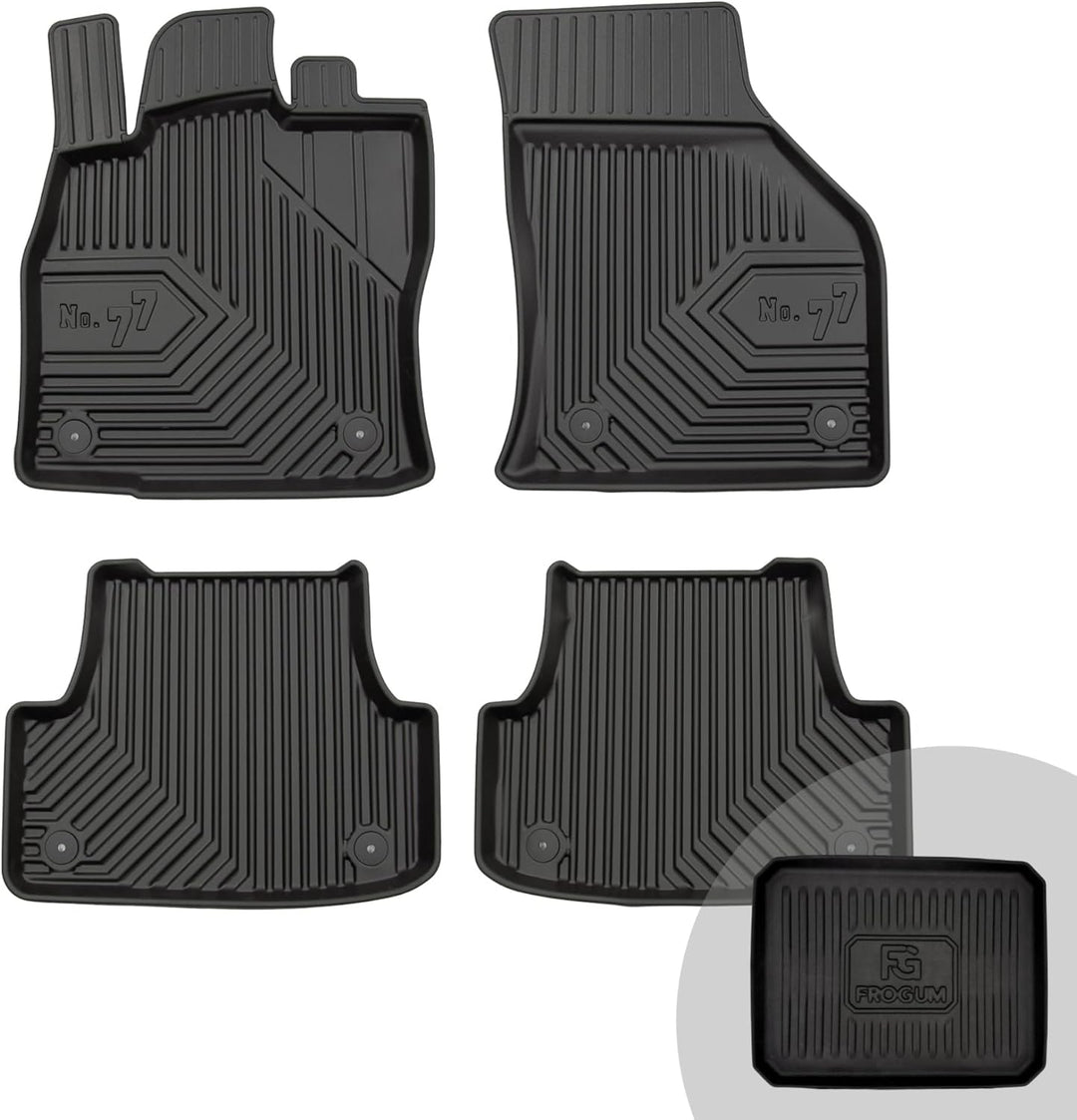 FROGUM No.77 Gummimatten Ganzjahresset von Auto Fussmatten Autofussmatten für Audi A3 8V 2013-2020 |