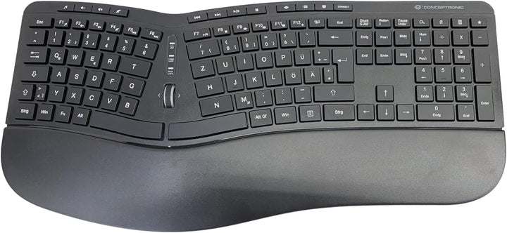 Conceptronic ORAZIO02DE Ergo Kabelloses Set aus ergonomischer Tastatur und vertikaler Maus, deutsche