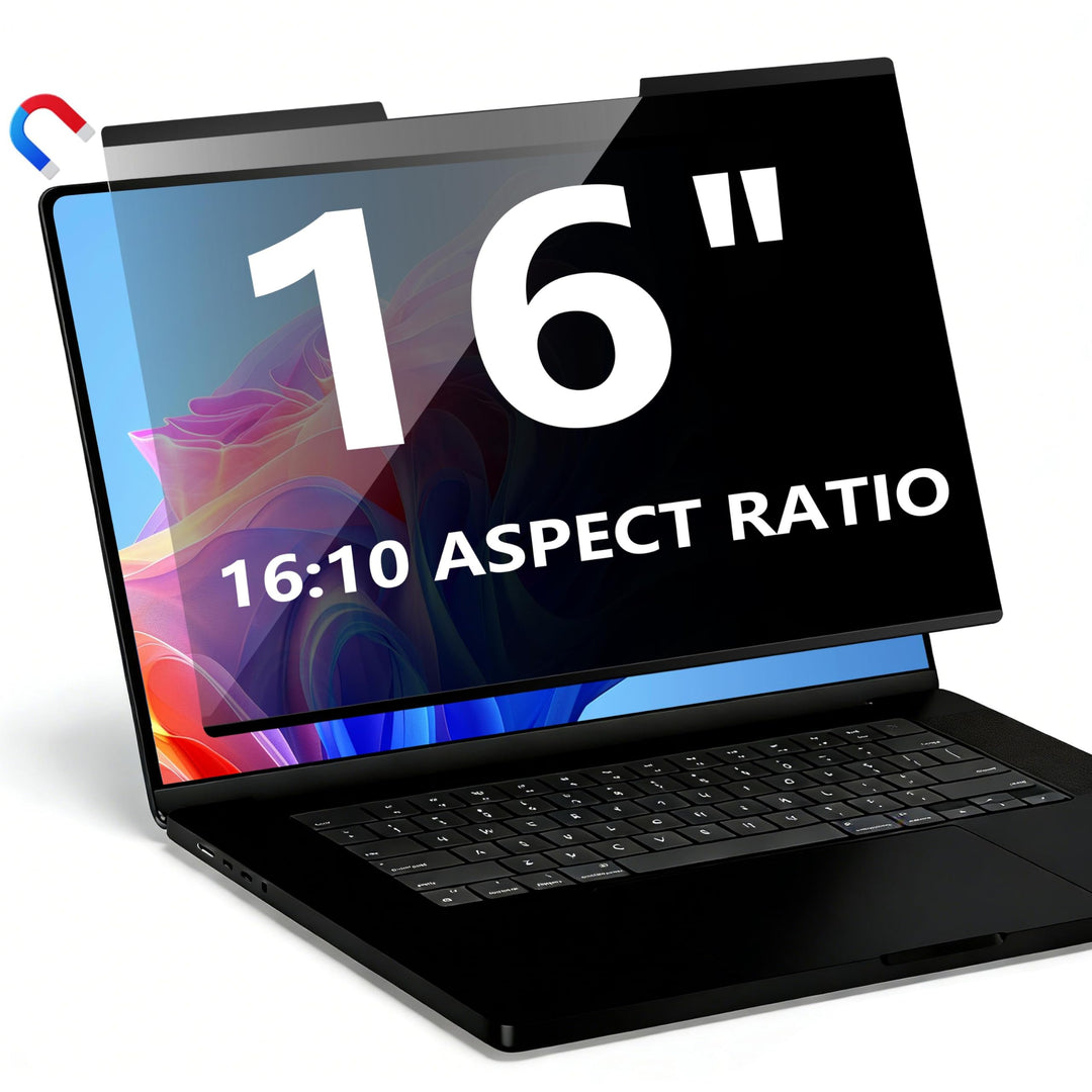 Magnetischer Laptop Blickschutzfolie 16 Zoll 16:10, Abnehmbarer Laptop Sichtschutzfilter und Blendfr