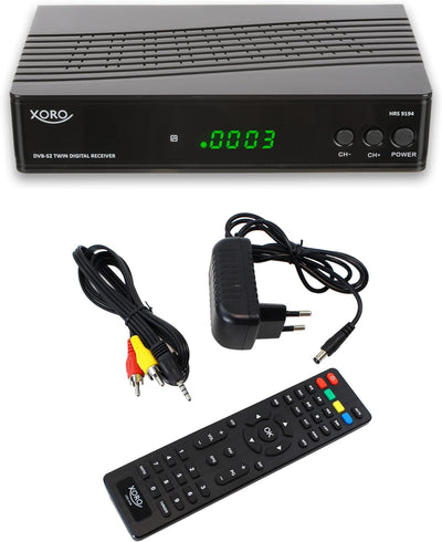 XORO HRS 9194 - DVB-S2 FullHD Satelliten Twin Receiver, PVR Ready - 2 Aufnahmen gleichzeitig möglich