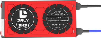 DALY BMS 16S 48V 120A LiFePO4 PCB Schutzplatine mit Balance-Leitungen Drähte 3,2V Batterieschutzmodu