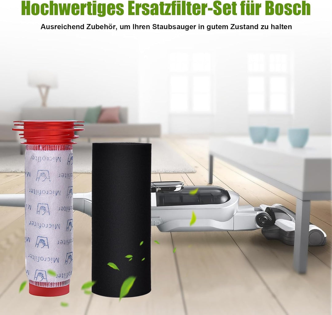 4 Set Ersatzfilter für Bosch Athlete 25.2V BCH6ZOOO Zoo'o ProAnimal Staubsauger, Stabfilter und Scha